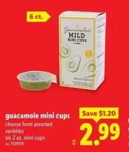 Lidl guacamole mini cups offer