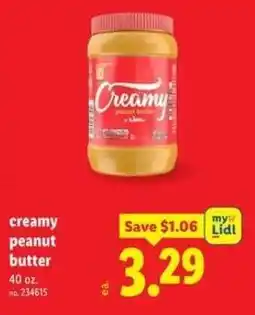 Lidl Creamy peanut butter offer