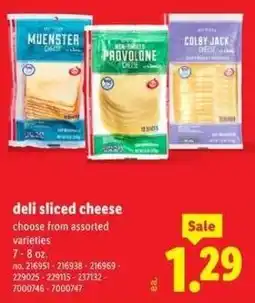 Lidl Deli sliced cheese offer
