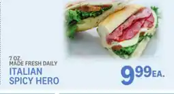 Kings Food Markets DAILY ITALIAN SPICY HERO offer