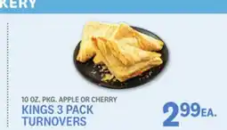 Kings Food Markets KINGS 3 PACK TURNOVERS offer