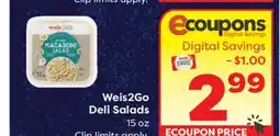 Weis Markets Weis2Go Deli Salads offer