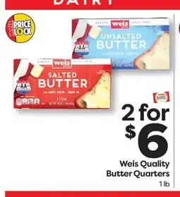 Weis Markets Weis Quality Butter Quarters offer