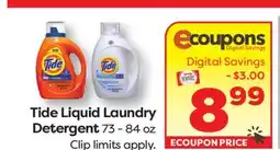 Weis Markets Tide Liquid Laundry Detergent offer