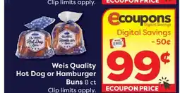 Weis Markets Weis Quality Hot Dog or Hamburger Buns offer