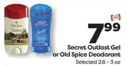Weis Markets Secret Outlast Gel or Old Spice Deodorant offer