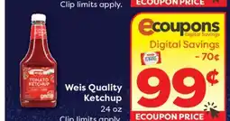 Weis Markets Weis Quality Ketchup offer