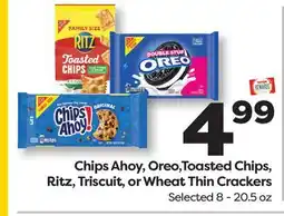 Weis Markets Chips Ahoy, Oreo, Toasted Chips, Ritz, Triscuit, or Wheat Thin Crackers offer