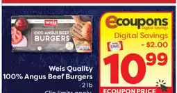 Weis Markets Weis Quality 100% Angus Beef Burgers offer