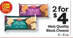 Weis Markets Weis Quality Block Cheese offer