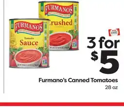 Weis Markets Furmano's Canned Tomatoes offer