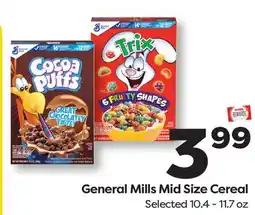 Weis Markets General Mills Mid Size Cereal offer
