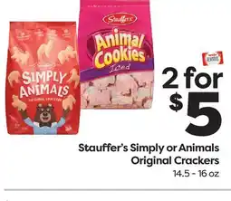 Weis Markets Stauffer's Simply or Animals Original Crackers offer