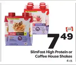Weis Markets SlimFast High Protein or Coffee House Shakes offer