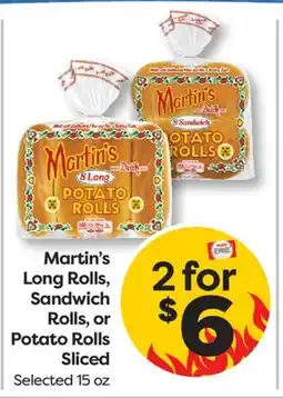 Weis Markets Martin's Long Rolls, Sandwich Rolls, or Potato Rolls Sliced offer