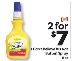 Weis Markets I Can't Believe It's Not Butter! Spray offer