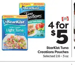 Weis Markets StarKist Tuna Creations Pouches offer