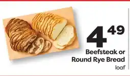 Weis Markets Beefsteak or Round Rye Bread offer