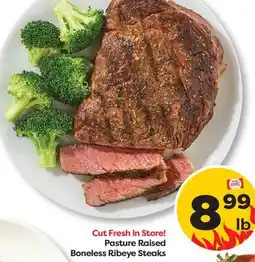 Weis Markets Pasture Raised Boneless Ribeye Steaks offer
