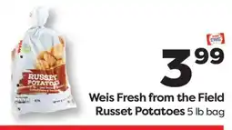Weis Markets Weis Fresh from the Field Russet Potatoes offer