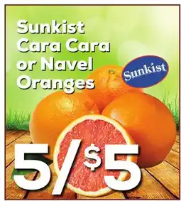 DeCicco & Sons Sunkist Cara Cara or Navel Oranges offer