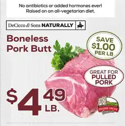 DeCicco & Sons Boneless Pork Butt offer