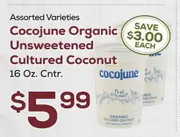 DeCicco & Sons Cocojune Organic Unsweetened Cultured Coconut offer