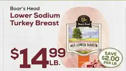 DeCicco & Sons Boar's Head Lower Sodium Turkey Breast offer