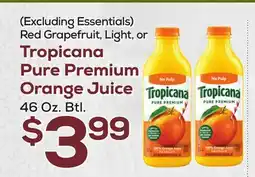 DeCicco & Sons Tropicana Pure Premium Orange Juice 46 Oz. Btl offer