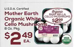 DeCicco & Sons Mother Earth Organic White Cello Mushrooms offer