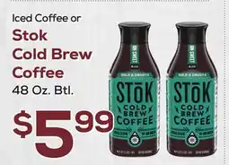 DeCicco & Sons Iced Coffee or Stok Cold Brew Coffee offer