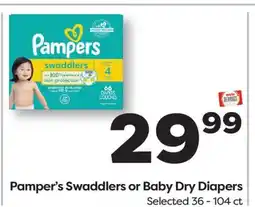Weis Markets Pamper's Swaddlers or Baby Dry Diapers offer