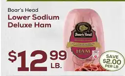 DeCicco & Sons Boar's Head Lower Sodium Deluxe Ham offer