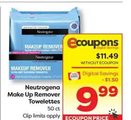 Weis Markets Neutrogena Make Up Remover Towelettes offer