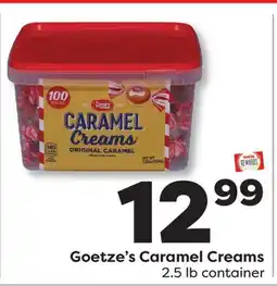 Weis Markets Goetze's Caramel Creams offer