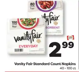 Weis Markets Vanity Fair Standard Count Napkins offer
