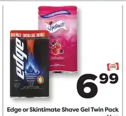 Weis Markets Edge or Skintimate Shave Gel Twin Pack offer