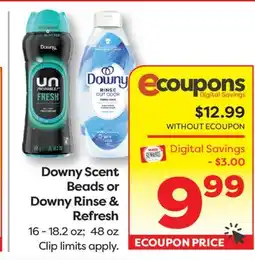 Weis Markets Downy Scent Beads or Downy Rinse & Refresh offer