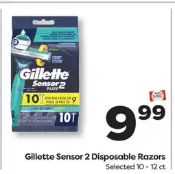 Weis Markets Gillette Sensor 2 Disposable Razors offer