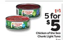 Weis Markets Chicken of the Sea Chunk Light Tuna offer