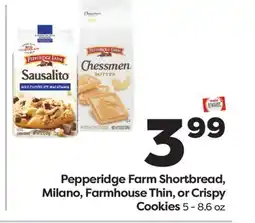 Weis Markets Pepperidge Farm Shortbread, Milano, Farmhouse Thin, or Crispy Cookies offer