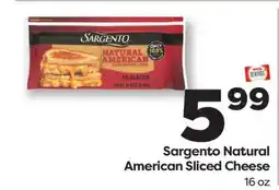 Weis Markets Sargento Natural American Sliced Cheese offer