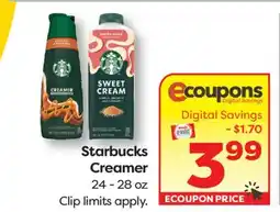 Weis Markets Starbucks Creamer offer