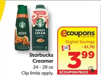 Weis Markets Starbucks Creamer offer