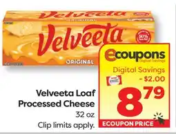 Weis Markets Velveeta Loaf Processed Cheese offer