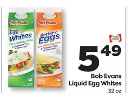Weis Markets Bob Evans Liquid Egg Whites offer