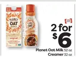 Weis Markets Planet Oat Milk 52 oz Creamer 32 oz offer