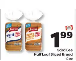 Weis Markets Sara Lee Half Loaf Sliced Bread offer