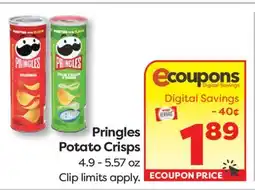 Weis Markets Pringles Potato Crisps offer