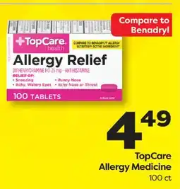 Weis Markets TopCare Allergy Medicine offer